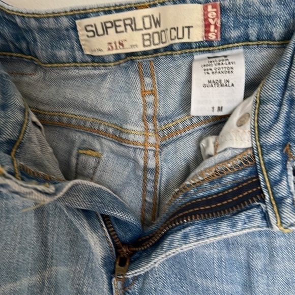 Levis 518 superlow bootcut distress size 1M light denim - Picture 4 of 7